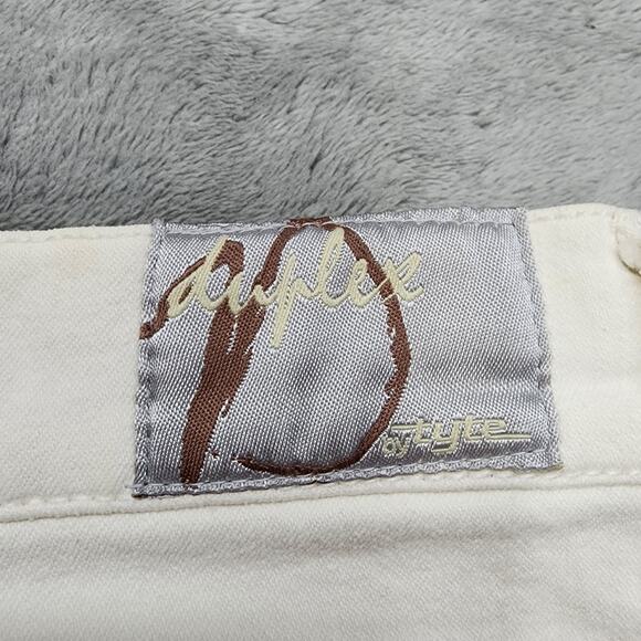 Vintage Y2K Duplex by Tyte Jeans Womens 6 White Mid Rise Capri Stretch Denim - Picture 6 of 13